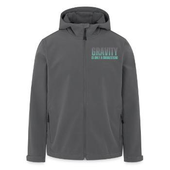 Schwerkraft Ist Nur Ein Vorschlag Boulderer - Recycelte Männer Softshell-Jacke von Stanley/Stella - Anthrazit - Vorne - AI Model Male 185 light (185cm)
