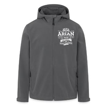 ARIAN, DER KATALYSATOR FÜR DEINEN ERFOLG - Recycelte Männer Softshell-Jacke von Stanley/Stella - Anthrazit - Vorne - AI Model Male 185 light (185cm)