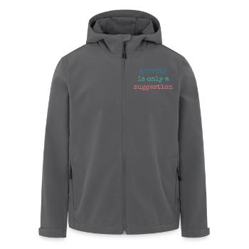 Schwerkraft Ist Nur Ein Vorschlag Boulderer - Recycelte Männer Softshell-Jacke von Stanley/Stella - Anthrazit - Vorne - AI Model Male 185 light (185cm)