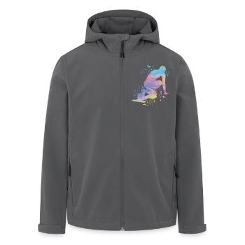 Sprinter Colorsplash Sprintender Sprint - Recycelte Männer Softshell-Jacke von Stanley/Stella - Anthrazit - Vorne - AI Model Male 185 light (185cm)