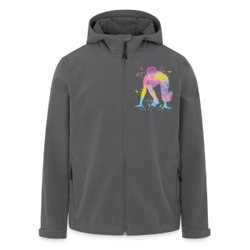 Sprinter Colorsplash Sprintender Sprint - Recycelte Männer Softshell-Jacke von Stanley/Stella - Anthrazit - Vorne - AI Model Male 185 light (185cm)