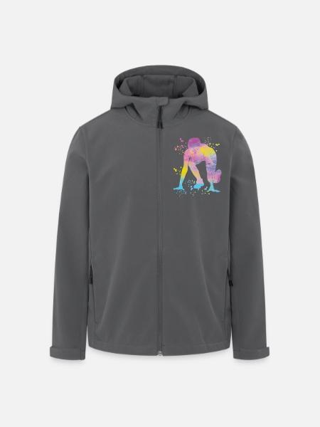 Sprinter Colorsplash Sprintender Sprint - Recycelte Männer Softshell-Jacke von Stanley/Stella - Anthrazit