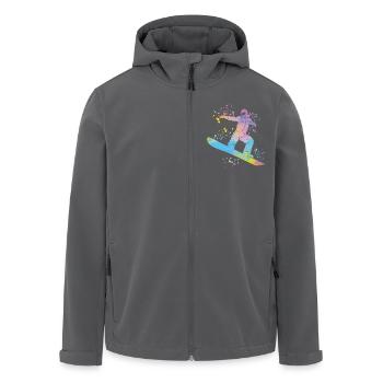 Snowboarder Snowboarding Snowboard - Recycelte Männer Softshell-Jacke von Stanley/Stella - Anthrazit - Vorne - AI Model Male 185 light (185cm)