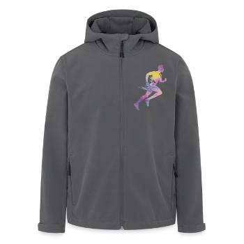 Sprinter Colorsplash Sprintender Sprint - Recycelte Männer Softshell-Jacke von Stanley/Stella - Anthrazit - Vorne - AI Model Male 185 light (185cm)