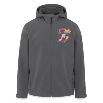 Sprinter Colorsplash Sprintender Sprint - Recycelte Männer Softshell-Jacke von Stanley/Stella - Anthrazit - Vorne - AI Model Male 185 light (185cm)