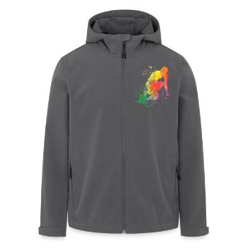 Sprinter Colorsplash Sprintender Sprint - Recycelte Männer Softshell-Jacke von Stanley/Stella - Anthrazit - Vorne - AI Model Male 185 light (185cm)