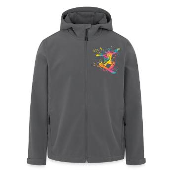 Snowboarder Snowboarding Snowboard - Recycelte Männer Softshell-Jacke von Stanley/Stella - Anthrazit - Vorne - AI Model Male 185 light (185cm)
