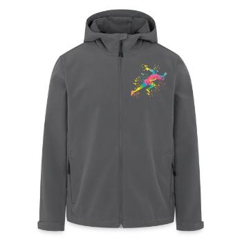 Sprinter Colorsplash Sprintender Sprint - Recycelte Männer Softshell-Jacke von Stanley/Stella - Anthrazit - Vorne - AI Model Male 185 light (185cm)