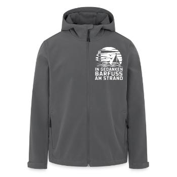 Ostsee Nordseeküste In Gedanken Barfuss am Strand - Recycelte Männer Softshell-Jacke von Stanley/Stella - Anthrazit - Vorne - AI Model Male 185 light (185cm)