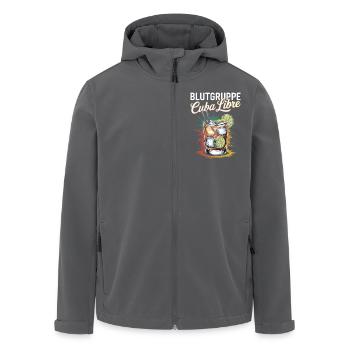 Blutgruppe Cuba Libre Cocktail Barkeeper - Recycelte Männer Softshell-Jacke von Stanley/Stella - Anthrazit - Vorne - AI Model Male 185 light (185cm)
