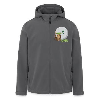 Uhu Eule Vogel Kleber - Recycelte Männer Softshell-Jacke von Stanley/Stella - Anthrazit - Vorne - AI Model Male 185 light (185cm)