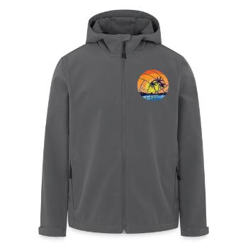 Beachvolleyball Profi Team Spieler Sand - Recycelte Männer Softshell-Jacke von Stanley/Stella - Anthrazit - Vorne - AI Model Male 185 light (185cm)