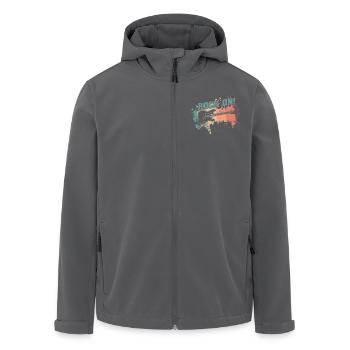 Rock on Musikstil Genre Gitarre Rockband - Recycelte Männer Softshell-Jacke von Stanley/Stella - Anthrazit - Vorne - AI Model Male 185 light (185cm)