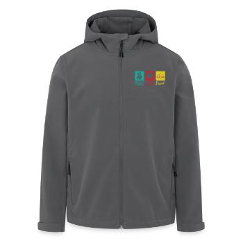 Peace Love Bread Bäcker - Recycelte Männer Softshell-Jacke von Stanley/Stella - Anthrazit - Vorne - AI Model Male 185 light (185cm)