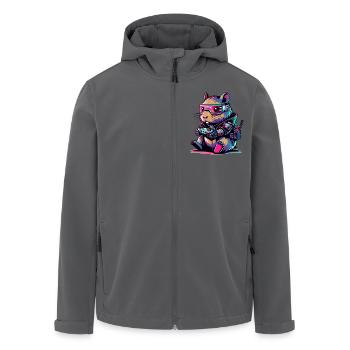 Capybara Jeux Vidéo Gamer Capybara - Recycelte Männer Softshell-Jacke von Stanley/Stella - Anthrazit - Vorne - AI Model Male 185 light (185cm)