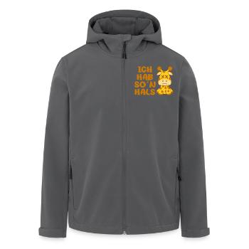 Ich hab so'n Hals Choleriker Giraffe Geschenk - Recycelte Männer Softshell-Jacke von Stanley/Stella - Anthrazit - Vorne - AI Model Male 185 light (185cm)