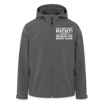 I'm Not Arguing - Recycelte Männer Softshell-Jacke von Stanley/Stella - Anthrazit - Vorne - AI Model Male 185 light (185cm)