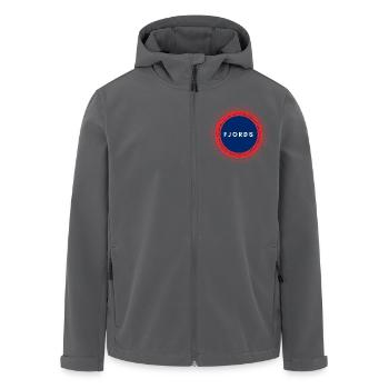 Norwegische Fjorde - Recycelte Männer Softshell-Jacke von Stanley/Stella - Anthrazit - Vorne - AI Model Male 185 light (185cm)
