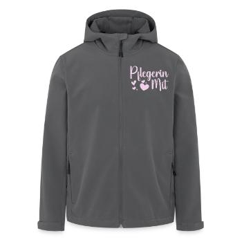 Pflegerin - Herz Symbol - Pflegefachfrau - DANKE - Recycelte Männer Softshell-Jacke von Stanley/Stella - Anthrazit - Vorne - AI Model Male 185 light (185cm)