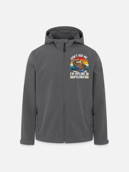 Polen Urlaub - Recycelte Männer Softshell-Jacke von Stanley/Stella - Anthrazit