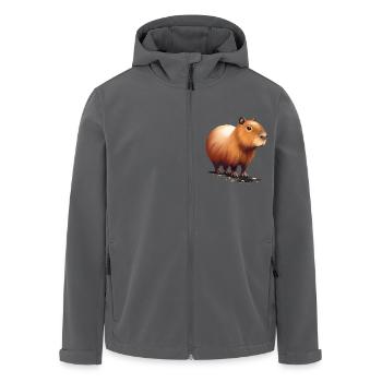 Capybara - Recycelte Männer Softshell-Jacke von Stanley/Stella - Anthrazit - Vorne - AI Model Male 185 light (185cm)