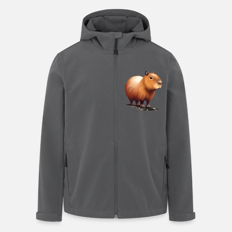 Capybara - Recycelte Männer Softshell-Jacke von Stanley/Stella - Anthrazit