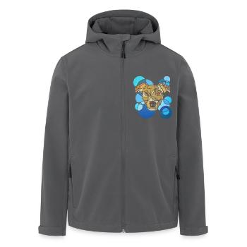 Hund Geometrie - Recycelte Männer Softshell-Jacke von Stanley/Stella - Anthrazit - Vorne - AI Model Male 185 light (185cm)