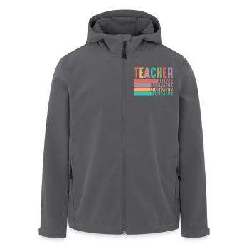 Lehrer - Recycelte Männer Softshell-Jacke von Stanley/Stella - Anthrazit - Vorne - AI Model Male 185 light (185cm)