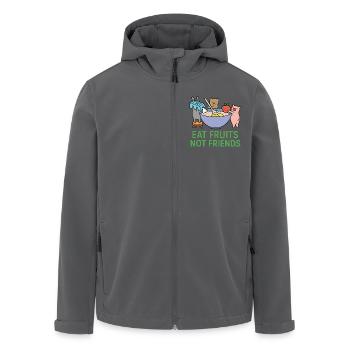 Vegan Food - Recycelte Männer Softshell-Jacke von Stanley/Stella - Anthrazit - Vorne - AI Model Male 185 light (185cm)