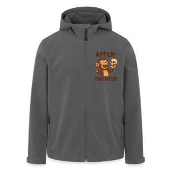 Affen Theater - Recycelte Männer Softshell-Jacke von Stanley/Stella - Anthrazit - Vorne - AI Model Male 185 light (185cm)