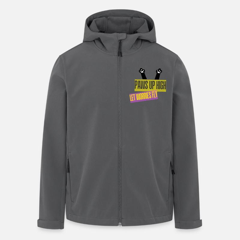 PAWS UP HIGH - Recycelte Männer Softshell-Jacke von Stanley/Stella - Anthrazit