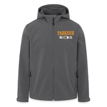 Parkour - Recycelte Männer Softshell-Jacke von Stanley/Stella - Anthrazit - Vorne - AI Model Male 185 light (185cm)
