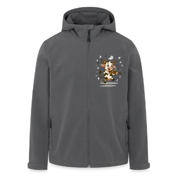 Entzückende Geigerkuh - Recycelte Männer Softshell-Jacke von Stanley/Stella - Anthrazit - Vorne - AI Model Male 185 light (185cm)