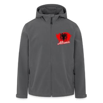 Ich liebe Albanien - Recycelte Männer Softshell-Jacke von Stanley/Stella - Anthrazit - Vorne - AI Model Male 185 light (185cm)