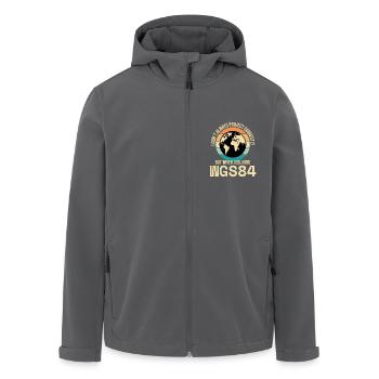GIS-Kartierung Analyse von Geodaten Kartografie - Recycelte Männer Softshell-Jacke von Stanley/Stella - Anthrazit - Vorne - AI Model Male 185 light (185cm)