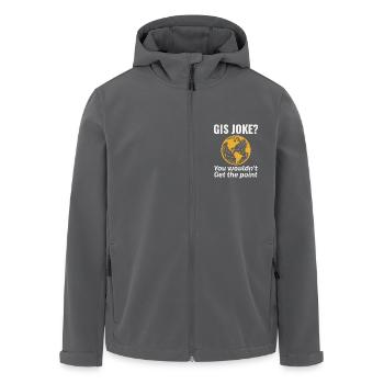 GIS Witz Kartografie Nerd Geospatial Humor - Recycelte Männer Softshell-Jacke von Stanley/Stella - Anthrazit - Vorne - AI Model Male 185 light (185cm)