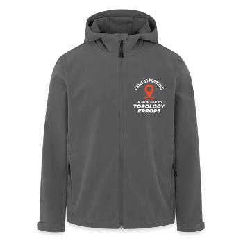 Topologiefehler GIS-Kartierung Humor Kartografie - Recycelte Männer Softshell-Jacke von Stanley/Stella - Anthrazit - Vorne - AI Model Male 185 light (185cm)