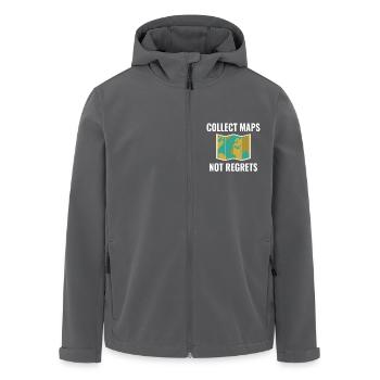 Sammeln Sie Karten, ohne GIS-Reisen zu bereuen - Recycelte Männer Softshell-Jacke von Stanley/Stella - Anthrazit - Vorne - AI Model Male 185 light (185cm)