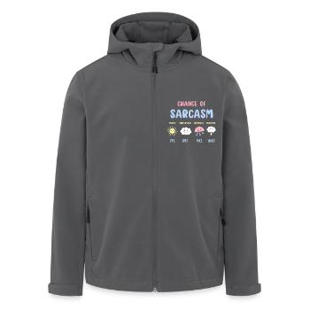 Lustige Chance auf Sarkasmus Wettervorhersage Sarkastisch - Recycelte Männer Softshell-Jacke von Stanley/Stella - Anthrazit - Vorne - AI Model Male 185 light (185cm)