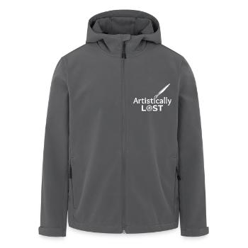 Künstlerisch verlorenes Kompasskarten-Design - Recycelte Männer Softshell-Jacke von Stanley/Stella - Anthrazit - Vorne - AI Model Male 185 light (185cm)