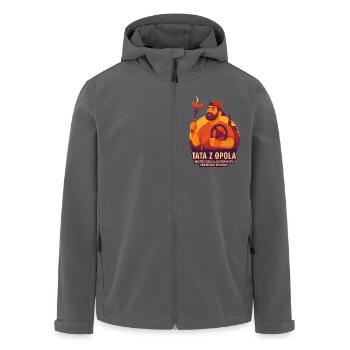 Papa aus Oppeln – Meister des Grillens und der Seelenruhe - Recycelte Männer Softshell-Jacke von Stanley/Stella - Anthrazit - Vorne - AI Model Male 185 light (185cm)