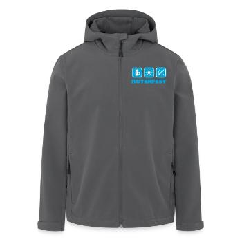 Rutenfest Ravensburg Bier Sonne Armbrust - Recycelte Männer Softshell-Jacke von Stanley/Stella - Anthrazit - Vorne - AI Model Male 185 light (185cm)