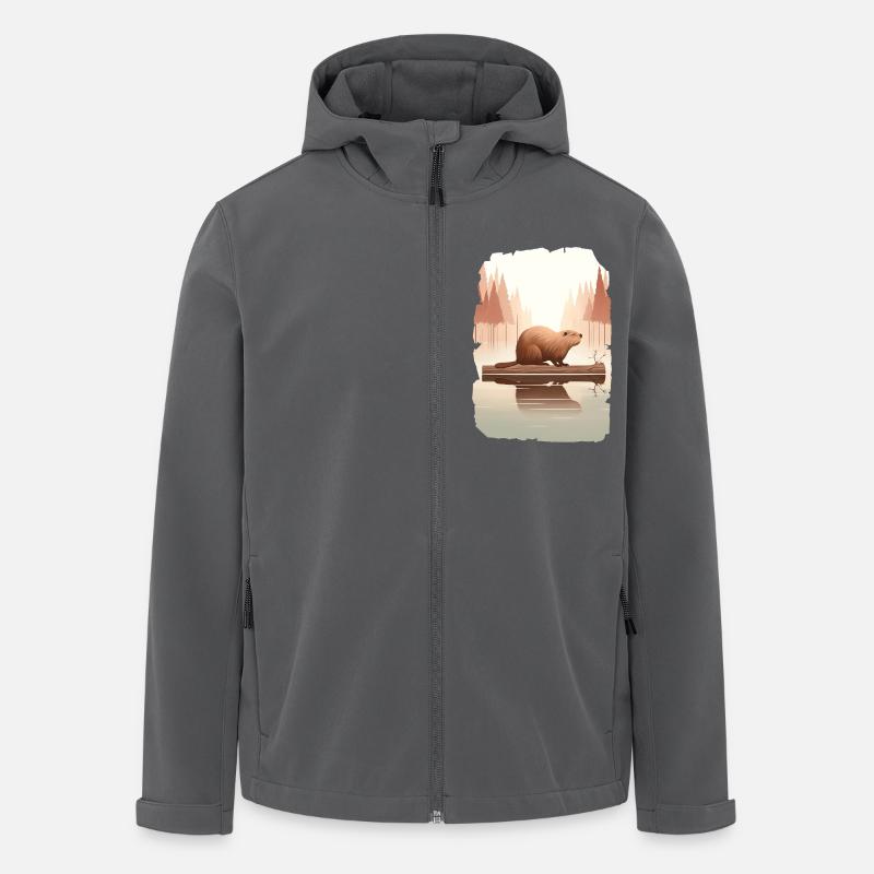 Biber - Recycelte Männer Softshell-Jacke von Stanley/Stella - Anthrazit