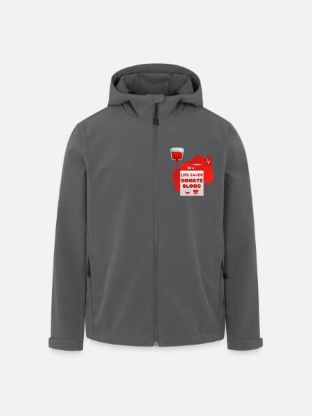 Blutspende Sei ein Lebensretter Blut spenden - Recycelte Männer Softshell-Jacke von Stanley/Stella - Anthrazit