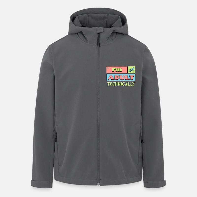 Ich bin ein erwachsenes technisch lustiges Geschenk zum 18. Geburtstag - Recycelte Männer Softshell-Jacke von Stanley/Stella - Anthrazit