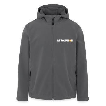 Revolution Bitcoin Kryptowährung Bitcoin - Recycelte Männer Softshell-Jacke von Stanley/Stella - Anthrazit - Vorne - AI Model Male 185 light (185cm)
