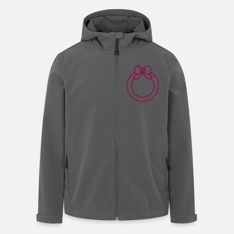 Weihnachtskranz Band Symbol - Recycelte Männer Softshell-Jacke von Stanley/Stella - Anthrazit