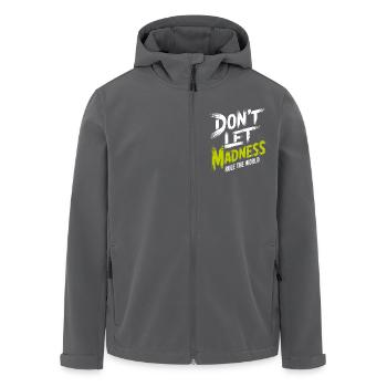 Stoppt den Wahnsinn - Recycelte Männer Softshell-Jacke von Stanley/Stella - Anthrazit - Vorne - AI Model Male 185 light (185cm)