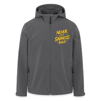Lass nicht die Traurigkeit regieren gewinnen - Recycelte Männer Softshell-Jacke von Stanley/Stella - Anthrazit - Vorne - AI Model Male 185 light (185cm)