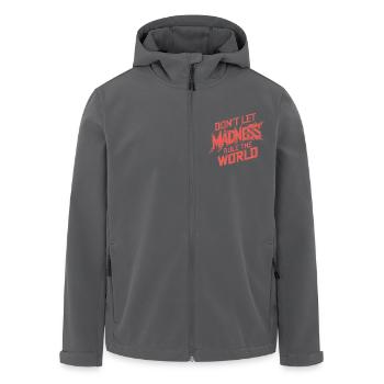 Stoppt den Wahnsinn - Recycelte Männer Softshell-Jacke von Stanley/Stella - Anthrazit - Vorne - AI Model Male 185 light (185cm)